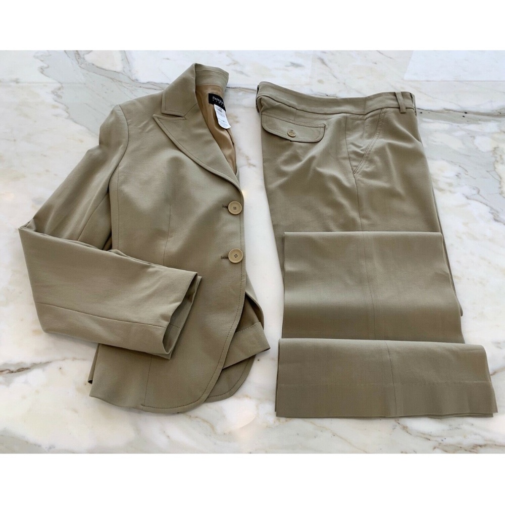 PATRIZIA PEPE FIRENZE KHAKI BEIGE PANT SUIT 8 NWOTS!